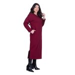 Fairyland Φόρεμα Μπορντοκόκκινο Γυναικείο Σε Ίσια Γραμμή Casual Μακρύ All Day Free Size - FM-12642-R - Image 3