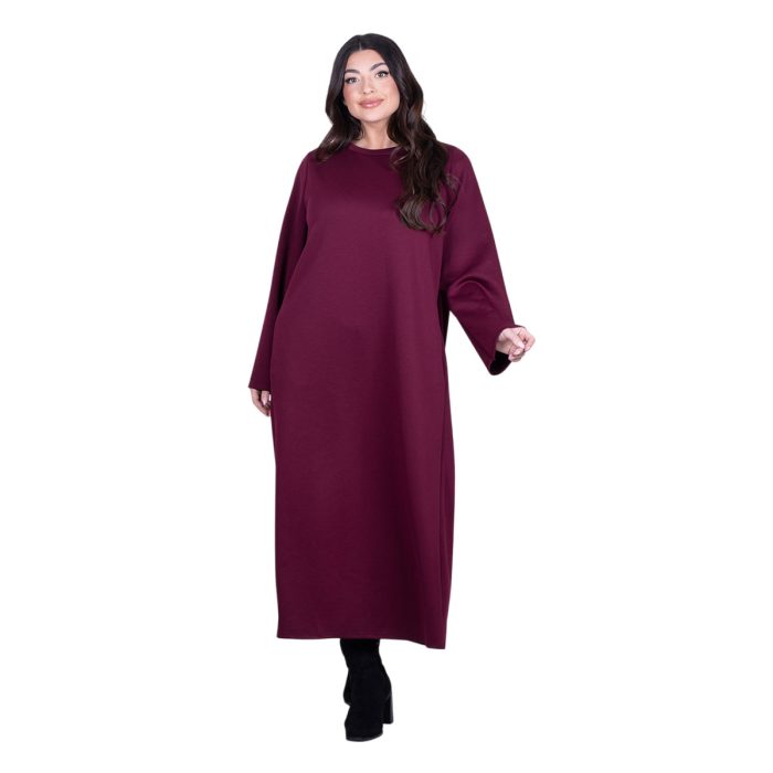 Fairyland Φόρεμα Μπορντό Γυναικείο Σε Άλφα Γραμμή Casual Maxi All Day Free Size - FM-1606-BR - Image 3