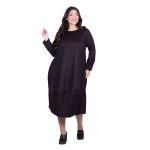 Fairyland Φόρεμα Δαμασκηνί Γυναικείο Midi Εβαζέ Με Τσέπες All Day Free Size - FM-20863-DA