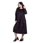 Fairyland Φόρεμα Δαμασκηνί Γυναικείο Midi Εβαζέ Με Τσέπες All Day Free Size - FM-20863-DA - Image 2