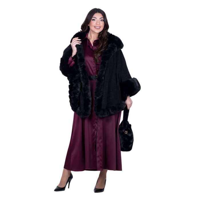 Fairyland Φόρεμα Μπορντό Γυναικείο Σατινέ Με Κουμπιά Μακρύ Άλφα Γραμμή All Day Free Size - FM-7275 - Image 6