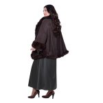 Fairyland Κάπα Dark Chocolate Γυναικεία Με Οικολογική Γούνα All Day Free Size - FM-30985-DR - Image 3