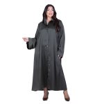 Fairyland Φόρεμα Πράσινο Γυναικείο Σατινέ Με Κουμπιά Μακρύ Άλφα Γραμμή All Day Free Size - FM-7275-GR - Image 4