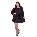 Fairyland Φόρεμα Καφέ Γυναικείο Κοντό Εβαζέ Ριχτό Girly All Day Free Size - FM-9905-BR