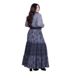 Platinum Φούστα Γκρι Με Μαύρο Γυναικεία Maxi Boho Με Λαστιχο All Day Free Size - FS-2211-B - Image 2