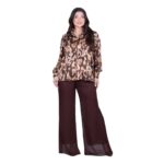 Platinum Πουκάμισο Γήινο Με Animal Print Γυναικείο Mακρυμάνικο All Day Free Size – FS5268-1 - Image 4