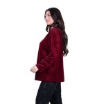 Gomore Μπλούζα Μπορντοκόκκινη Γυναικεία Βραδινή Σε Ίσια Γραμμή - GM-24906-RD - Image 2