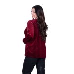Gomore Μπλούζα Μπορντοκόκκινη Γυναικεία Βραδινή Σε Ίσια Γραμμή - GM-24906-RD - Image 3