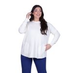 Gomore Μπλούζα Εκρού Γυναικεία Πλεκτή Με Τσέπες All Day Free Size - GM-43180