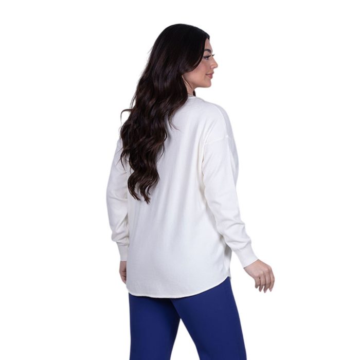 Gomore Μπλούζα Εκρού Γυναικεία Πλεκτή Με Τσέπες All Day Free Size - GM-43180 - Image 3