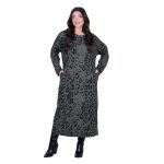 Fairyland Φόρεμα Πράσινο Γυναικείο Με Animal Print Casual Μακρύ All Day Free Size - GR-12642-LP