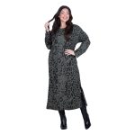 Fairyland Φόρεμα Πράσινο Γυναικείο Με Animal Print Casual Μακρύ All Day Free Size - GR-12642-LP - Image 2