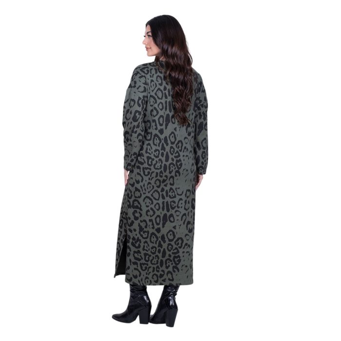 Fairyland Φόρεμα Πράσινο Γυναικείο Με Animal Print Casual Μακρύ All Day Free Size - GR-12642-LP - Image 4