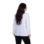 Gomore Μπλούζα Λευκή Γυναικεία Ασύμμετρη Με Ντεκολτέ & Πιέτα Αll Day - GR-14940-W - Image 3