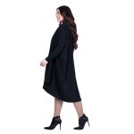 Platinum Φόρεμα Μαύρο Γυναικείο Casual Φαρδύ Midi Σετ Με Κασκόλ All Day Free Size - IT-036-42-BC - Image 3