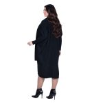 Platinum Φόρεμα Μαύρο Γυναικείο Casual Φαρδύ Midi Σετ Με Κασκόλ All Day Free Size - IT-036-42-BC - Image 5