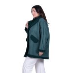 Platinum Γυναικείο Πράσινο Ημίπαλτο Μουτόν Γυναικείο Με Γούνα Casual All Day Free Size - 06079-GR - Image 4