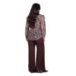 Platinum Πουκάμισο Καφέ Γυναικείο Με Γεωμετρικά Χρωματιστά Σχέδια Mακρυμάνικο All Day Free Size - IT-1322-BR - Image 8