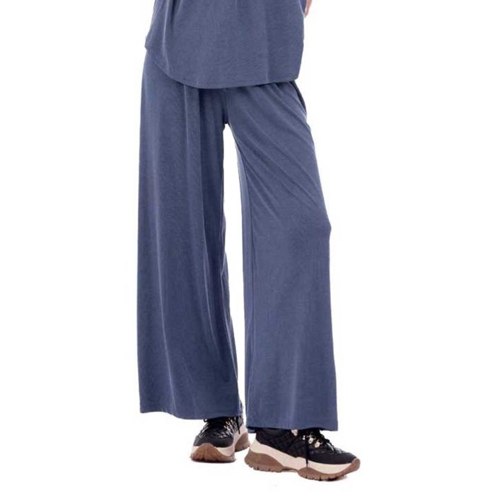 Platinum Σετ Παντελόνα - Μπλούζα Γαλάζιο Γυναικεία Φαρδύ Casual All Day Free Size - IT-273-B - Image 3