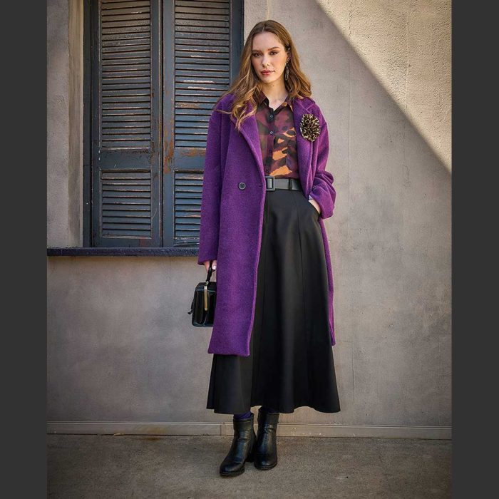 Platinum Φούστα Μαύρη Γυναικεία Mακριά Klos Εβαζέ Με Ζώνη Καθημερινή - IT-3078-BC - Image 2