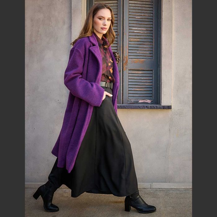 Platinum Φούστα Μαύρη Γυναικεία Mακριά Klos Εβαζέ Με Ζώνη Καθημερινή - IT-3078-BC - Image 3