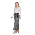 Platinum Παντελόνι Ασπρόμαυρο Γυναικείο Με Ζώνη All Day Free Size - IT-3967-BW - Image 2