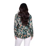 Platinum Πουκάμισο Πράσινο Με Animal Print Σχέδιο Γυναικείο Mακρυμάνικο All Day Free Size - IT-5268-7 - Image 3