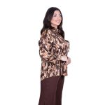 Platinum Πουκάμισο Γήινο Με Animal Print Γυναικείο Mακρυμάνικο All Day Free Size – 5268-1 - Image 2