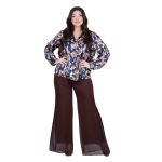 Platinum Πουκάμισο Μπλε Με Animal Print Σχέδιο Γυναικείο Mακρυμάνικο All Day Free Size - IT-5268-5 - Image 6