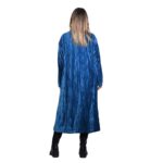 Platinum Παλτό Μπλε Ρουά Γυναικείο Βελουτέ Double Face Casual All Day Free Size - IT-68-GU - Image 4