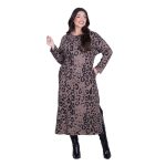 Fairyland Φόρεμα Μόκα Γυναικείο Με Animal Print Casual Μακρύ All Day Free Size - MG-12642-LP