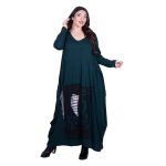 Platinum Φόρεμα Πράσινο Γυναικείο Απλικέ Maxi ''Νυχτερινό Ταξίδι Patchwork'' All Day - PL-232-PR - Image 2