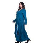 Platinum Φόρεμα Πετρόλ Γυναικείο Απλικέ Maxi ''Ερωτευμένα Άλογα Patchwork'' All Day - PL-233-KD - Image 4