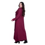 Platinum Φόρεμα Μπορντό Γυναικείο Απλικέ Maxi ''Υφασμάτινα Λουλούδια'' All Day - PL-840-BR - Image 5