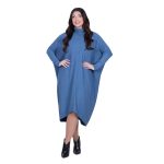 Platinum Φόρεμα Ραφ Γυναικείο Casual Φαρδύ Midi Ασύμμετρο Με Ζιβάγκο All Day Free Size - RF-041-52 - Image 2