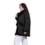 Platinum Ημίπαλτο Μαύρο Γυναικείο Μουτόν Γυναικείο Με Γούνα Casual All Day Free Size - 06079-BC - Image 4