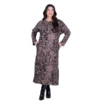 Fairyland Φόρεμα Μόκα Γυναικείο Με Animal Print Casual Μακρύ All Day Free Size - MG-12642-LP