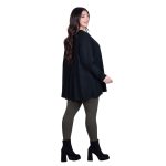 Platinum Μπλούζα Μαύρη Γυναικεία Κλος Άνετη Γραμμή Αll Day Free Size - 1628-BC - Image 4