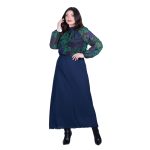 Gomore Φούστα Μπλε Ζορζέτα Γυναικεία Μακριά Βραδινή Εβαζέ - 24730-BL - Image 2