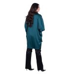 Platinum Πουκαμίσα Πετρολ Γυναικεία Σατινέ Μακριά Ασύμμετρη All Day Free Size - 265-GU-GR - Image 4