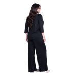 Platinum Σετ Παντελόνα - Μπλούζα Μαύρο Γυναικεία Φαρδύ Casual All Day Free Size - 273-BC - Image 4