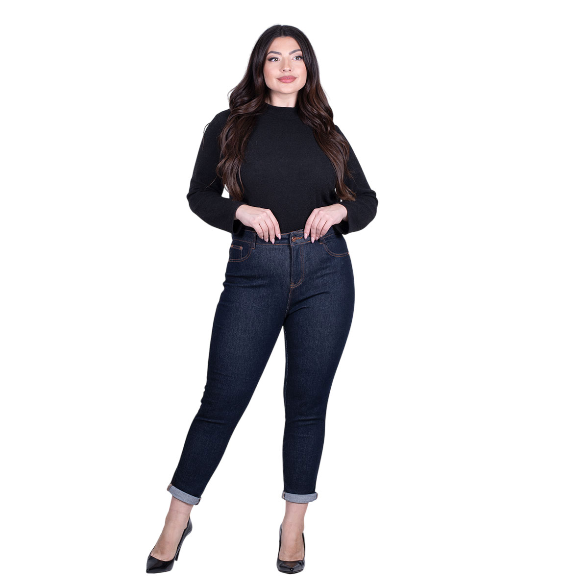 Gomore Παντελόνι Blue Black Γυναικείο Jean Ελαστικό Βαμβακερό Casual All Day - 53528