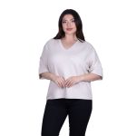 Gomore Μπλούζα Εκρού Γυναικεία Πλεκτή Με Ντεκολτέ All Day Free Size - 56231-EG