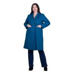 Platinum Παλτό Πετρολ Γυναικείο Με Κουμπιά & Τσέπες All Day Free Size - 6067-PL