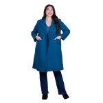 Platinum Παλτό Πετρολ Γυναικείο Με Κουμπιά & Τσέπες All Day Free Size - 6067-PL - Image 2