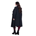 Fairyland Moschato Παλτό Μαύρο Γυναικείο Ανάγλυφο Σχέδιο Με Τσέπες Casual All Day Free Size - 76208-BC - Image 3