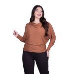 Platinum Μπλούζα Camel Γυναικεία Με Μανίκι Νυχτερίδα All Day Free Size - 8140-CL