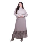 Platinum Φούστα Μόκα Γυναικεία Μακριά Με Ρομαντική Δαντέλα Καθημερινή Free Size - 8930-MG