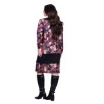 Gomore Φόρεμα Μωβ Παλ Με Γήινα Εμπριμέ Σχέδια Γυναικείο Μidi Σε Ίσια Γραμμή - FM-3511-V - Image 4