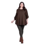 Fairyland Moschato Μπλούζα Καφέ Γυναικεία Κλος Καθημερινή Free Size - FM-4020-BR - Image 2